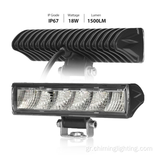 6 ίντσες 18W Ruck SUV αυτοκίνητο IP67 αδιάβροχο 12-24V LED LED LED Light Bar